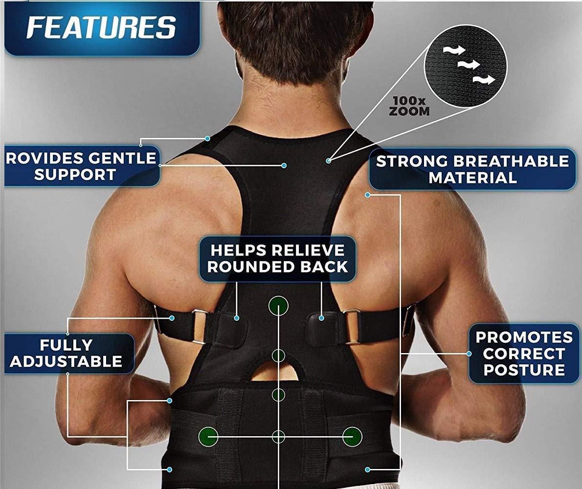 Posture Corrector for Men & Women: Adjustable Upper Back Straightener & Clavicle Support